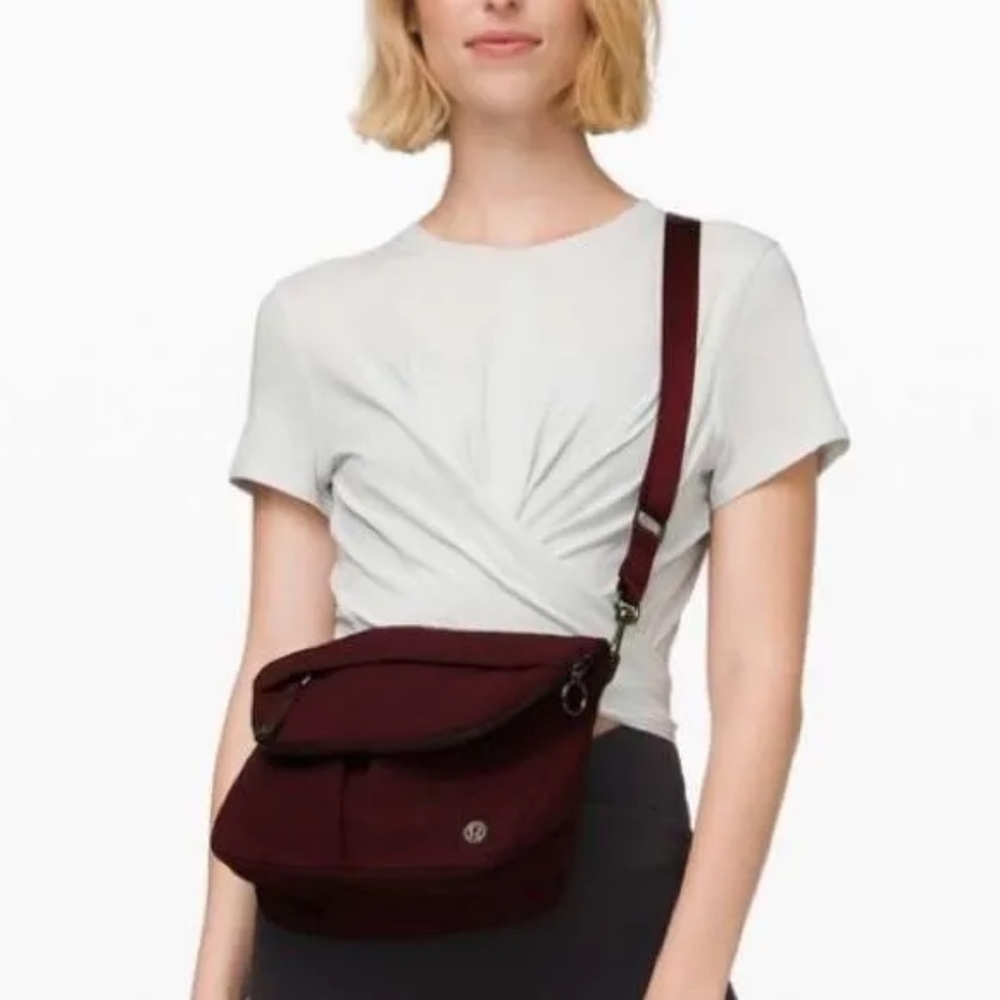 EUC Lululemon All Night Festival Bag II in Black Cherry